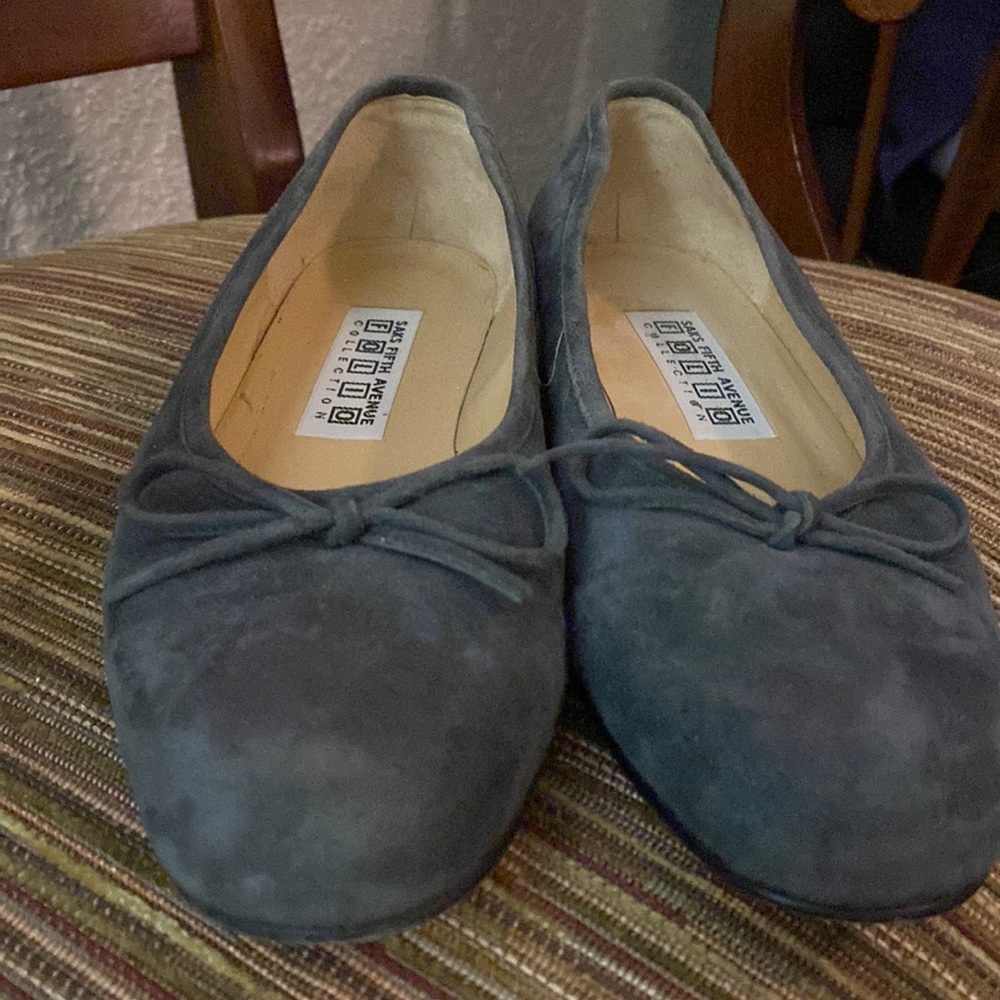 Blue gray Saks fifth Avenue loafers